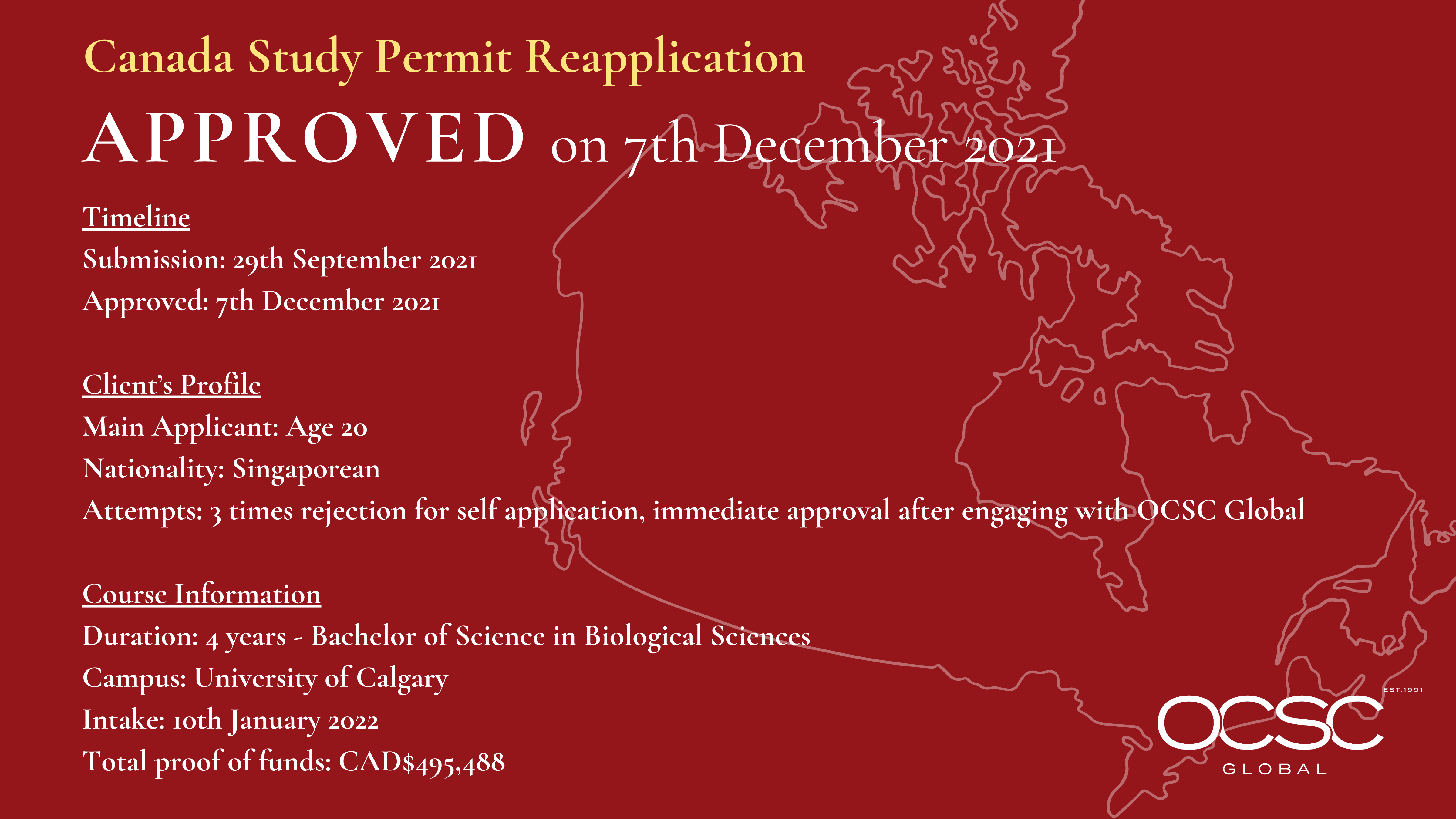 Canada Study Permit Reapplication Dec 07 2021