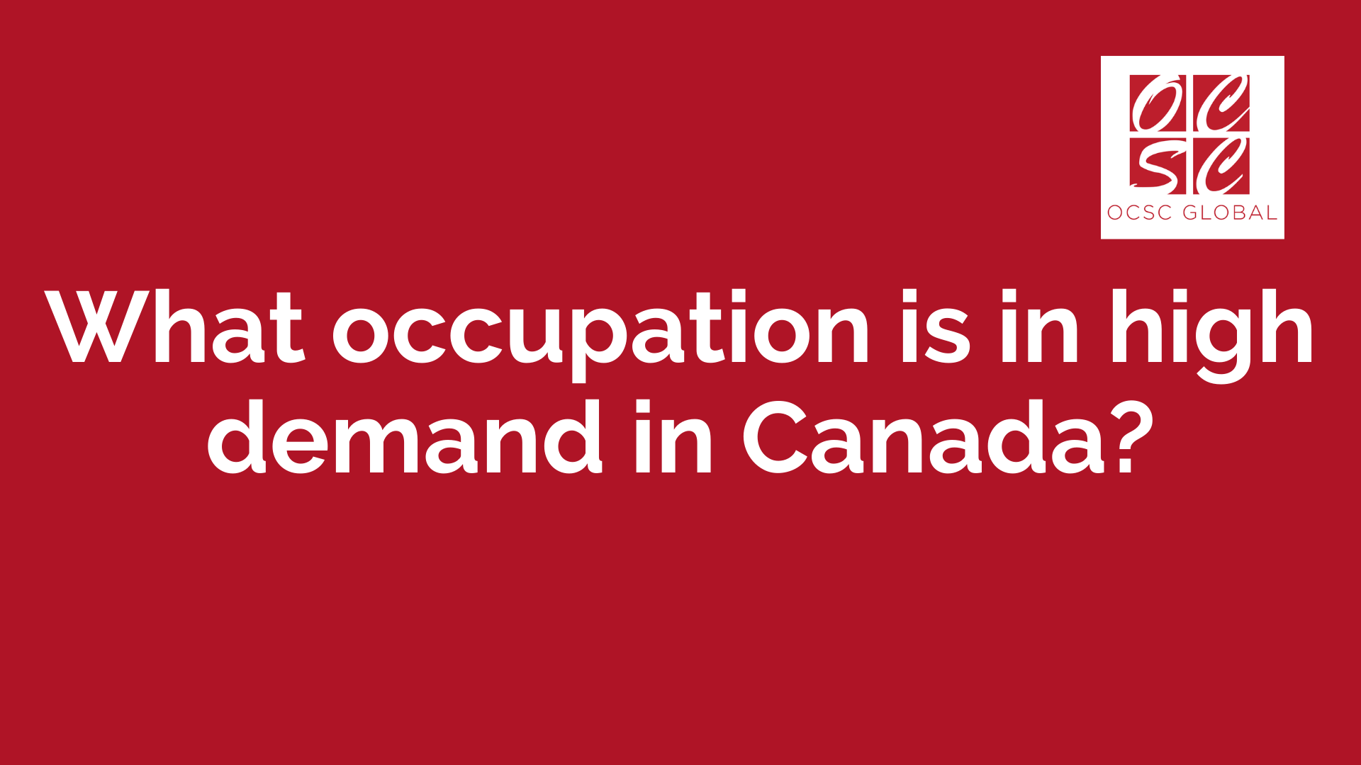 Job Opportunities in Canada