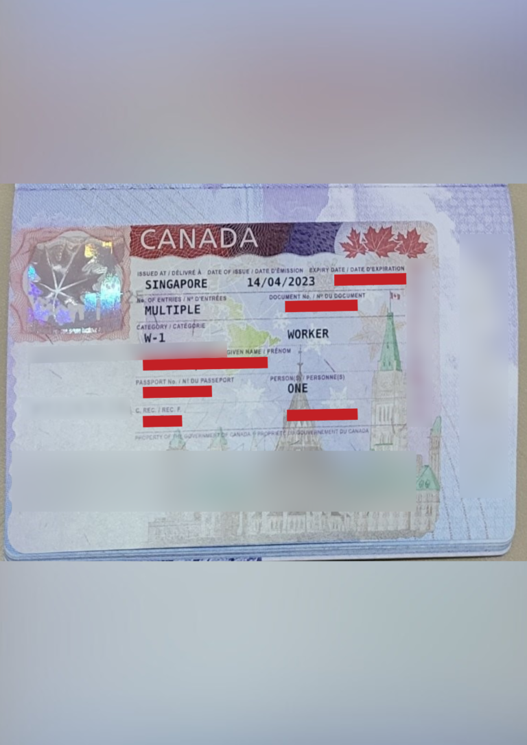 Joseph's wife Canada Spouse Work stamp