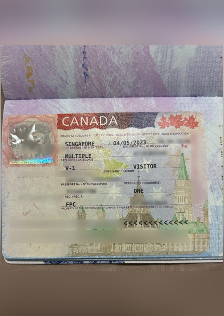 Ferdinand's Canada Visitor Visa stamp with OCSC Global